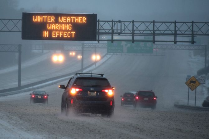 Advertencias de tormenta en Carolina del Norte.