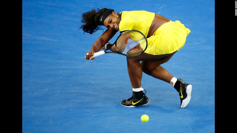 Serena Williams durante la final del Abierto de Australia el sábado 30 de enero. Williams perdió ante Angelique Kerber en tres sets.