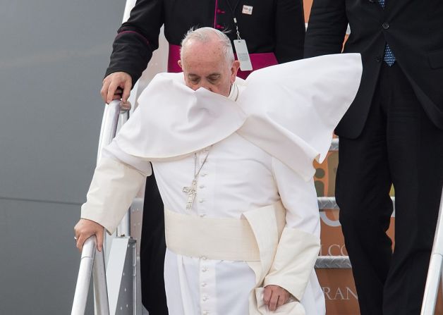 El papa Francisco llega a Filadelfia el 26 de septiembre de 2015.