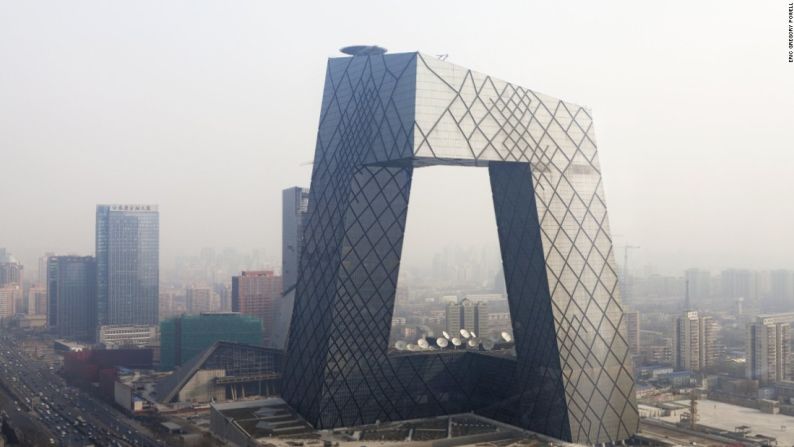 El edificio fue inaugurado en 2008 en el distrito financiero de Beijing.