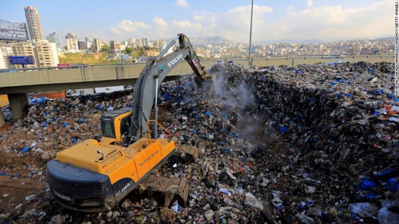 Así era el panorama en el barrio Hazimiye en Beirut el 3 de febrero.