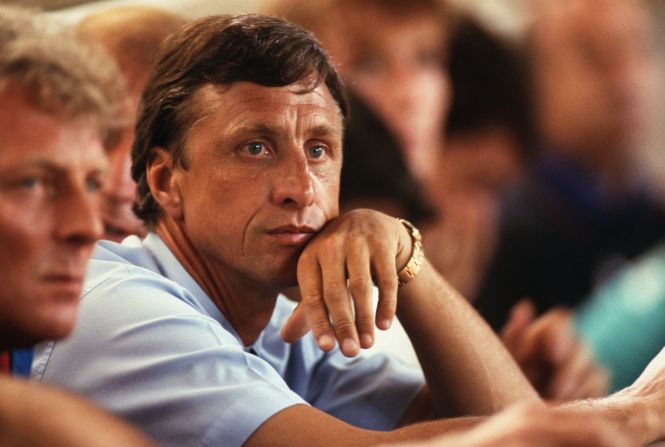 Johan Cruyff durante su época de entrenador del Barcelona . Foto de 1992.