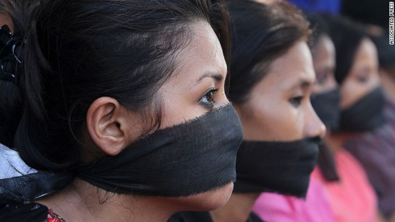 Imagen de archivo. Protestas en contra de una ola de violaciones en la India