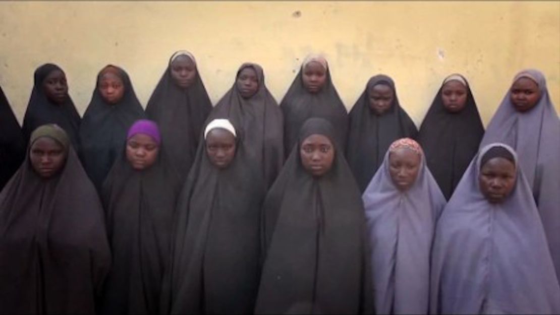 Parte de las niñas de Chibok secuestradas por Boko Haram.