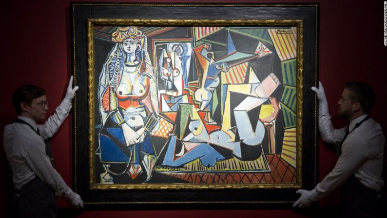 Picasso — Les Femmes d’Alger, un cuadro que Pablo Picaso pintó en 1955, fue vendido por 179’365.000 millones de dólares en una subasta en la casa Christie's en Nueva York en 2015. Este cuadro estableció un nuevo récord de venta en un subasta en el mundo del arte.