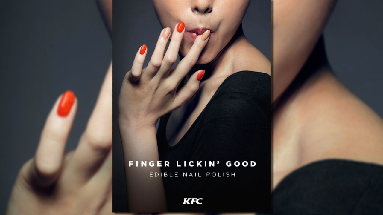 NS Slug: KFC INTRODUCES FINGER LICKING GOOD EDIBLE NAIL POLISH  Synopsis: KFC introduces 'Finger Lickin' Good' edible nail polish  Keywords: MONEY KENTUCKY FRIED CHICKEN BEAUTY