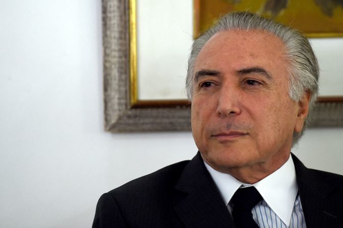 Michael Temer es ahora el presidente en funciones de Brasil.