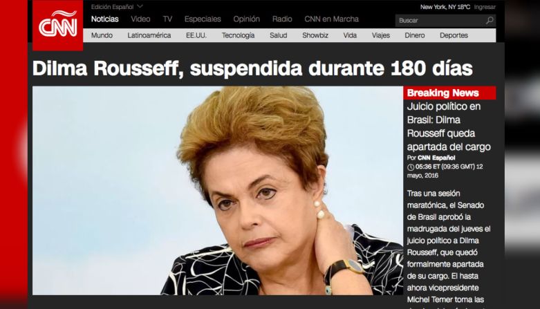 Los principales diarios y sitios web de la región destacaron en sus ediciones online la aprobación del juicio político contra la presidenta de Brasil, Dilma Rousseff, quien fue suspendida 180 días por el Congreso de su país.