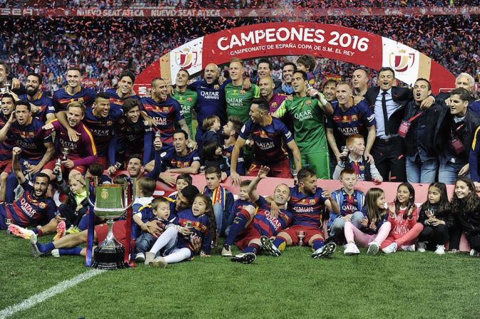 La foto de los campeones de la Copa del Rey. Es el título 28 de esta competencia para el FC Barcelona.