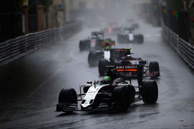 La lluvia, uno de los invitados del Gran Premio de Mónaco.