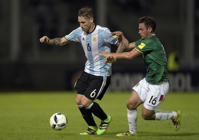 Lucas Biglia es duda para Argentina por un desgarro.