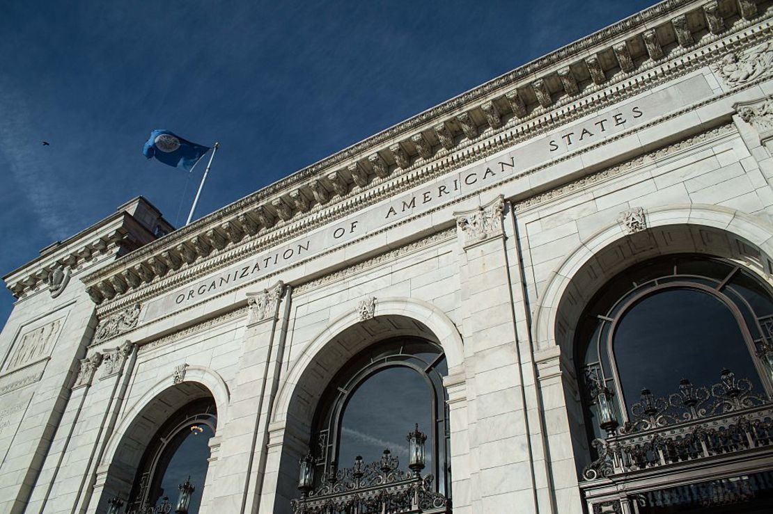 Fachada del edificio central de la Organización de Estados Americanos en Washington, Estados Unidos.