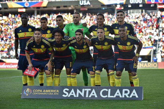 El equipo colombiano en la inauguración de la Copa América Centenario.