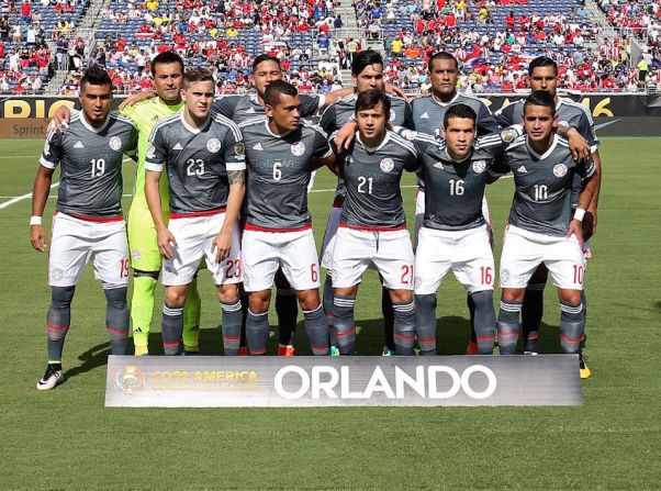 El cuadro con el que Paraguay se presentó en la Copa América Centenario. Los guaranís enfrentaron a Costa Rica.