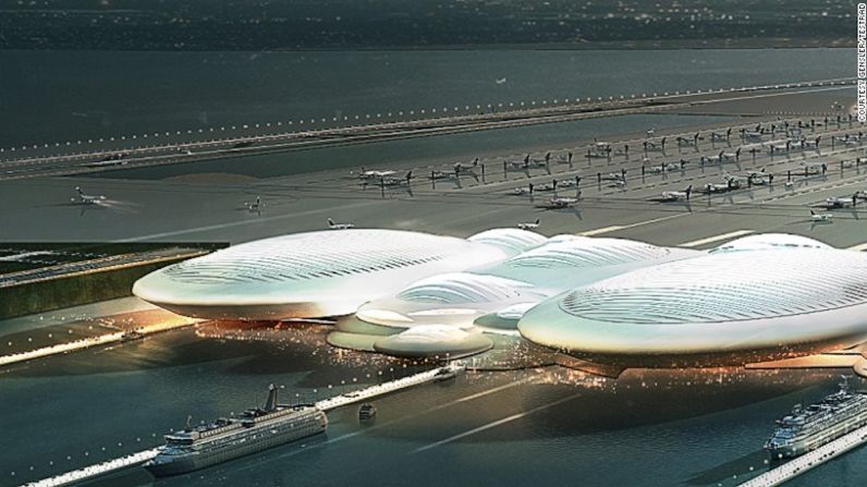 Los aeropuertos necesitan mucho espacio, pero en los lugares en los que más conexiones aéreas existen —como islas y grandes metrópolis— es un lujo poco común. En búsqueda de soluciones aéreas algunos están viendo el mar como el lugar apropiado para construirlos. El Aeropuerto Britannia de Londres es una propuesta de instalaciones flotantes de seis pistas que serían construidas en una isla artificial en el estuario del Támesis, a unos 50 kilómetros al este de la ciudad.