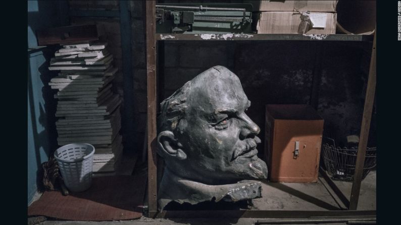 Esta cabeza de Lenin está guardada en el museo histórico de Dnipropetrovsk.