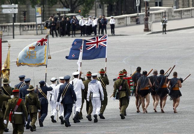 Tropas de Australia y Nueva Zelanda fueron invitados especiales en este desfile.