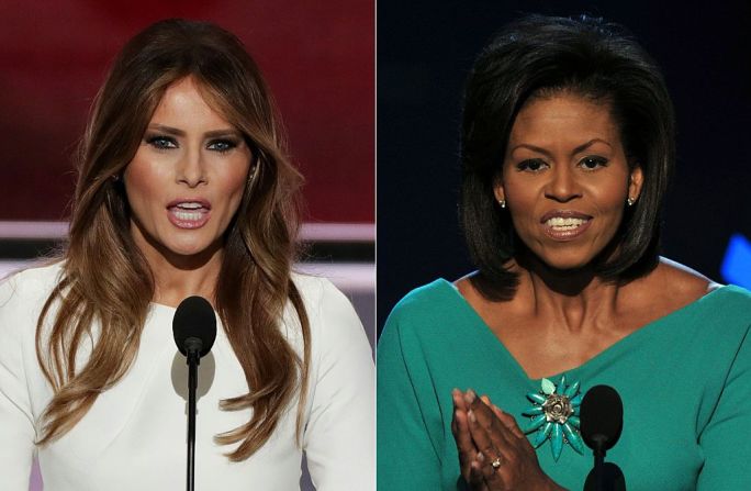 Melania Trump y el discurso de Michelle Obama — Al menos un pasaje del discurso de Melania Trump del lunes por la noche en la Convención Nacional Republicana tenía un parecido inconfundible al que dio Michelle Obama durante la Convención Demócrata de 2008. Meredit McIver dijo que fue la responsable de poner palabras de la actual primera dama en el discurso de la esposa de Trump. Ella dijo que que presentó la renuncia pero la organización no se la aceptó. “No era mi intención hacer daño”, dio Mclver en un comunicado.