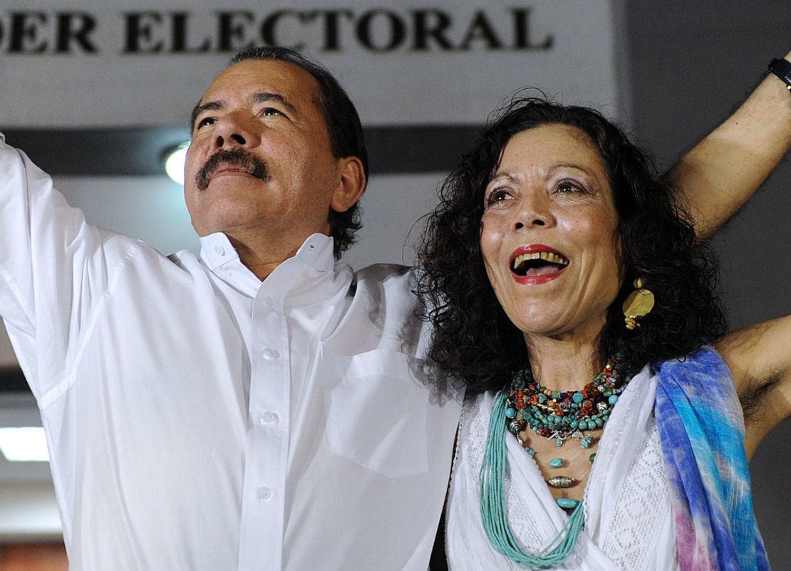 Daniel Ortega, presidente de Nicaragua, y su esposa y vicepresidenta del país, Rosario Murillo.