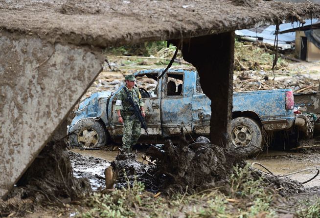 Vista del daño causado por los deslizamientos en Xaltepec, Puebla. Al menos 37 personas perdieron la vida en el desastre. ALFREDO ESTRELLA/AFP/Getty Images)