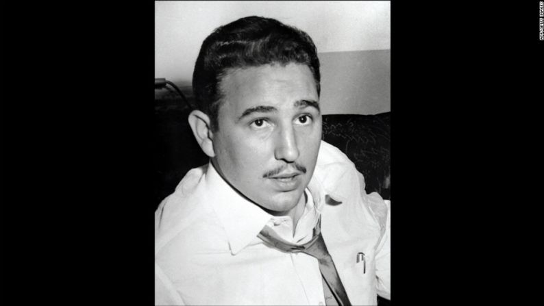 Un retrato de Castro en Nueva York en 1955. Estaba exiliado después de haber sido liberado como parte de una amnistía general para prisioneros políticos en Cuba. Dos años antes, el y otros 150 hicieron un fallido intento de derrocar el régimen de Fulgencio Batista.