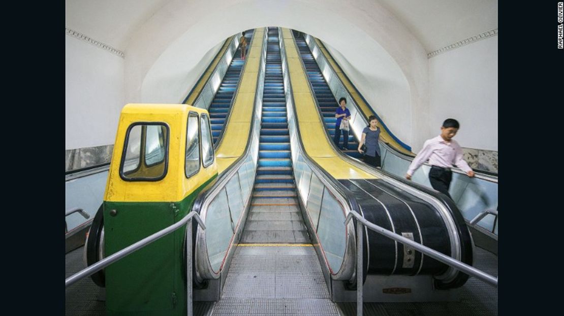 Metro de Pyongyang.