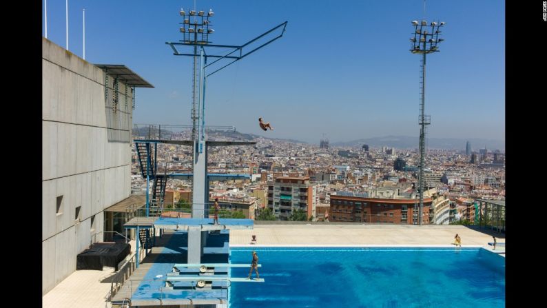 Piscina Municipal de Montjuic, Barcelona, España, 1992.