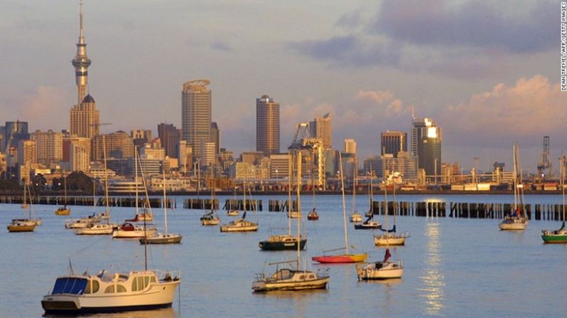 8. Auckland, Nueva Zelandia — Frecuentemente en las listas de las mejores ciudades del mundo, Auckland obtuvo una puntuación de 95,7 y quedó en el octavo lugar.