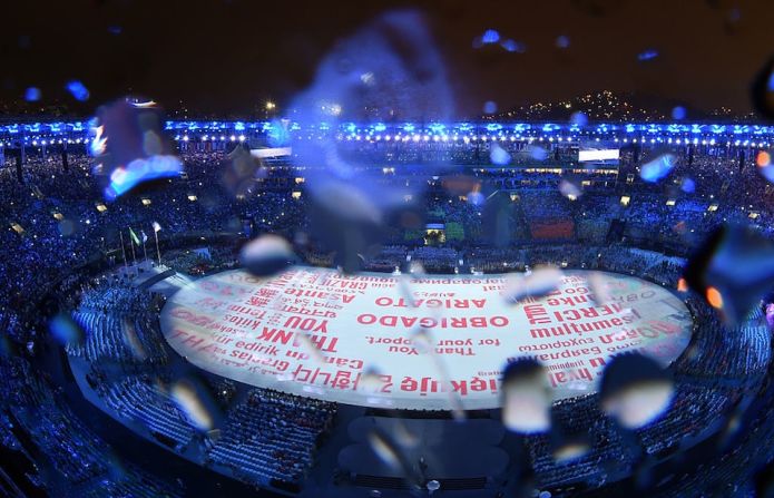 Las delegaciones se despidieron con un "Gracias" a Río (ANTONIN THUILLIER/AFP/Getty Images).