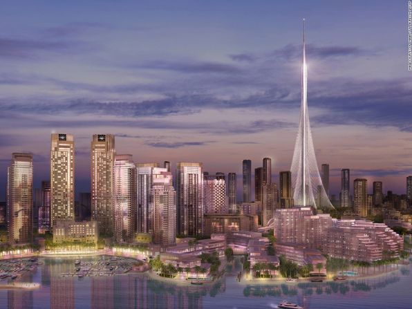 La Torre, Dubai, Emiratos Árabes Unidos – Diseñada por Santiago Calatrava, se espera que la torre sea terminada en el 2020 y tendrá diez plataformas de observación en su pico de forma ovalada.