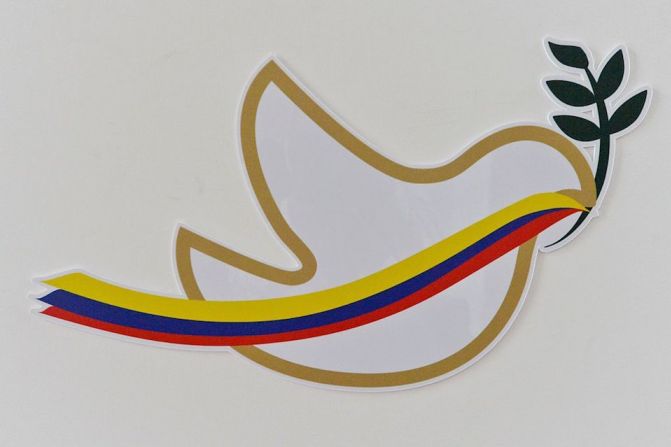 El logotipo para la firma del acuerdo final de paz para Colombia.