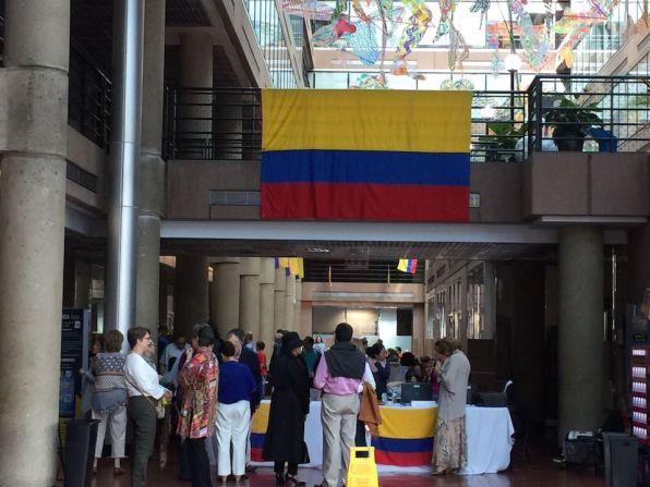 El centro de votación de la consulta, instalado en el Reeves Center, en Washington.