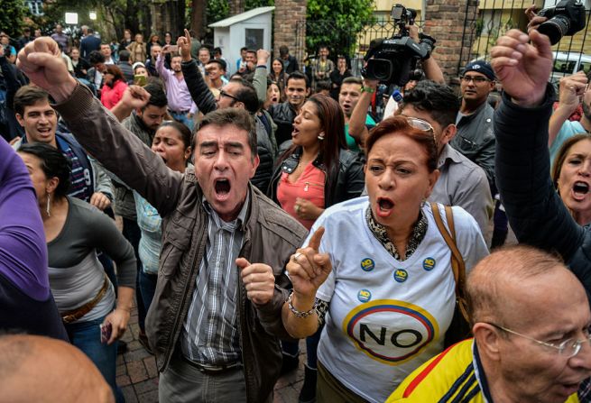 En la sede del 'No' hay celebración.