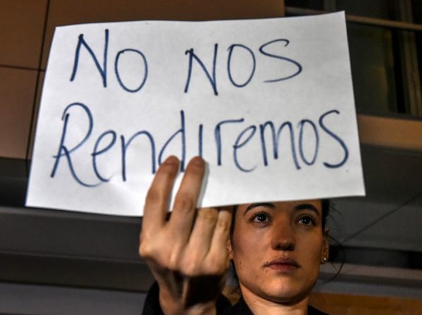 En medio del llanto, algunos mensajes de esperanza para los defensores del Sí.