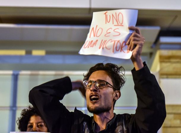 Y también mensajes para los partidarios del No (LUIS ACOSTA/AFP/Getty Images).