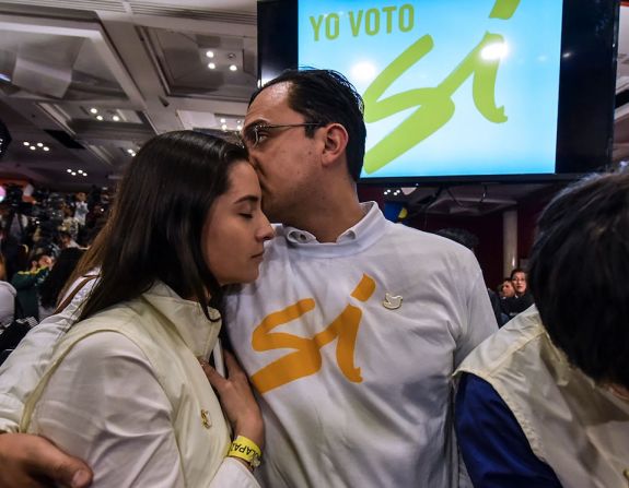 El resultado dejó una Colombia dividida por la mitad (LUIS ACOSTA/AFP/Getty Images).