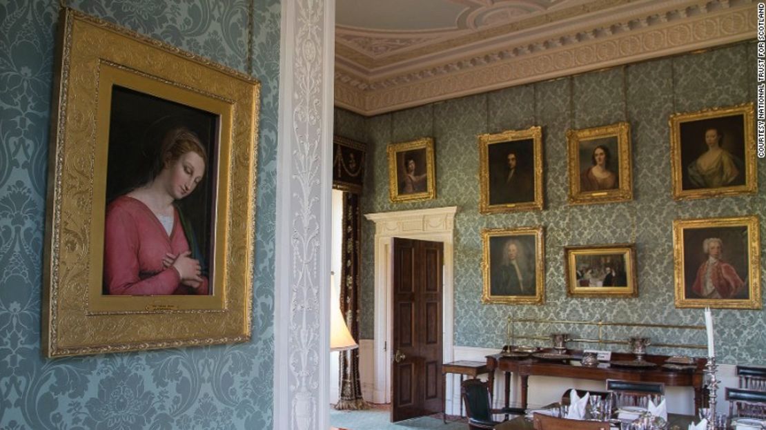 La pintura de la Virgen María que cuelga en el comedor de la casa Haddo House en Aberdeenshire.