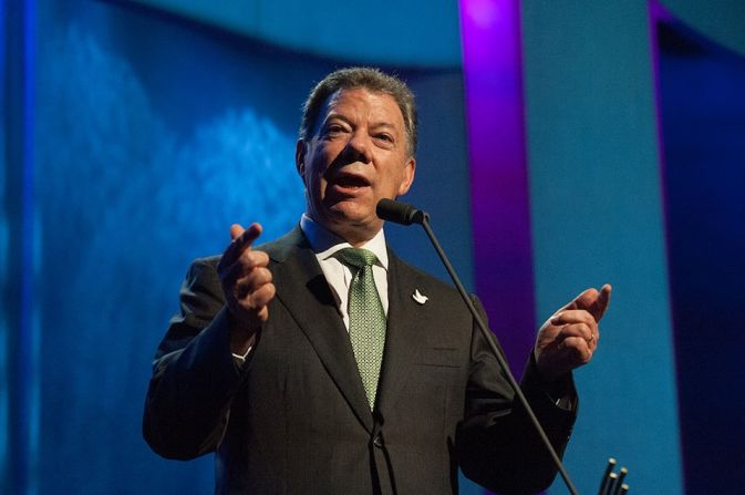 Juan Manuel Santos, premio Nobel de la Paz 2016 por sus esfuerzos para llevar la paz a Colombia tras más de 50 años de conflicto.
