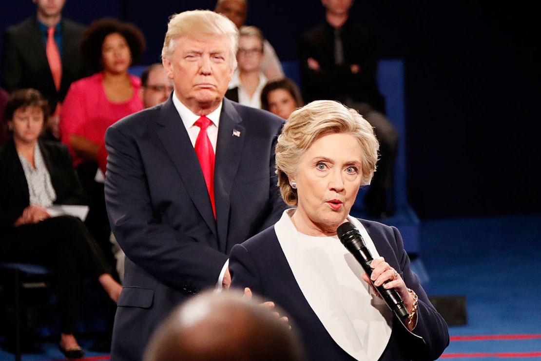 Trump y Clinton en un debate