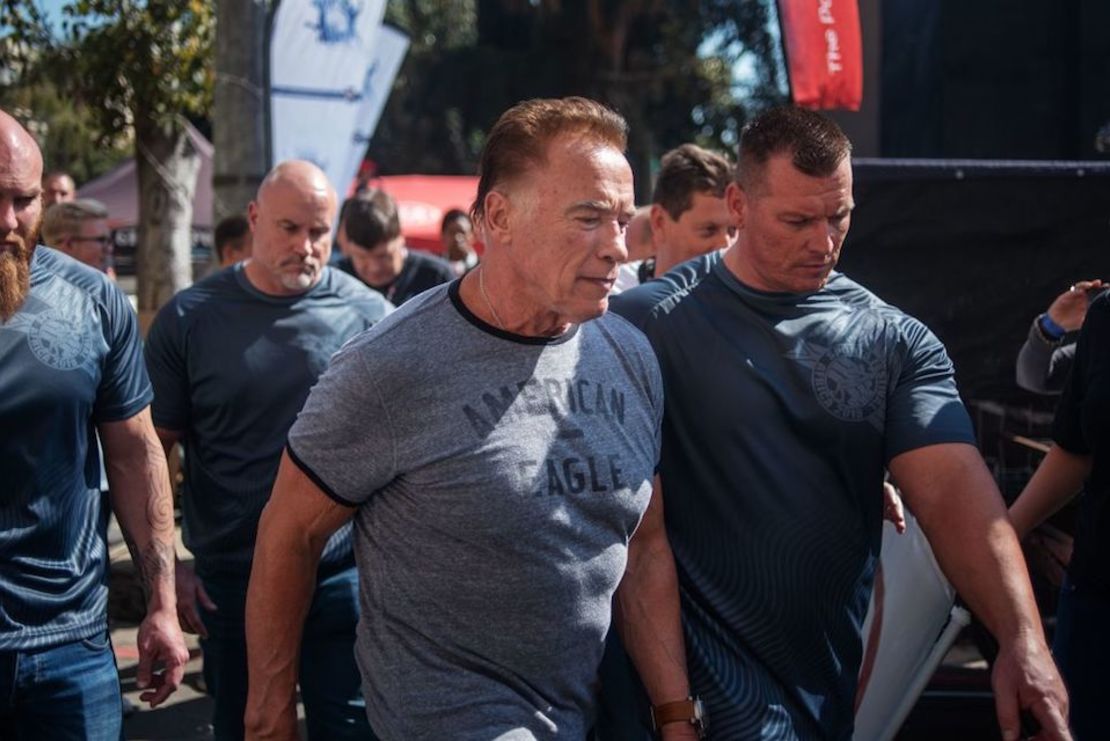 Arnold Schwarzenegger, fotografiado en el Arnold Classic Africa, un festival multideportivo que se realizó en el centro de convenciones Sandton, este sábado en Johannesburgo, Sudáfrica.