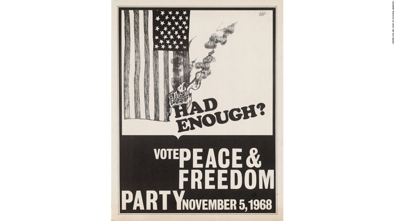 'Had enough?', Peace & Freedom Party, 1968.