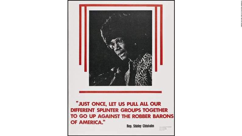 'Just once, let us pull all our different splinter groups together', Shirley Chisholm para Presidente, 1972.