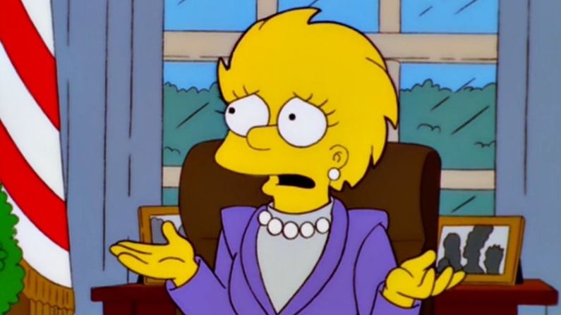 En el episodio del 2000, llamado "Bart to the Future", Lisa asume la presidencia y dice unas palabras que ahora se han vuelto virales: "Como saben, hemos heredado una gran crisis presupuestaria del presidente Trump".
