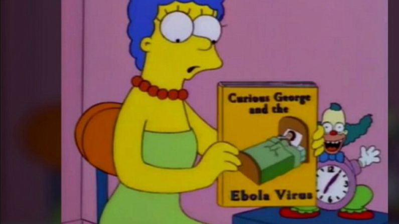 En 1997 Marge le muestra un libro sobre ébola a Bart.