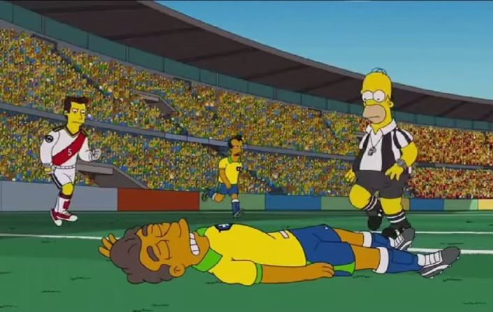 En 2014, antes del Mundial, Los Simpson "vaticinaron" la lesión de Neymar y la corrupción en la FIFA.