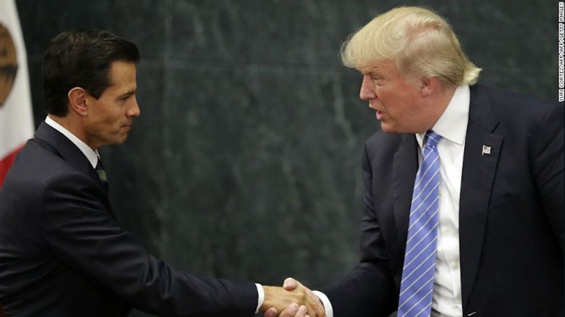 El presidente de México Enrique Peña Nieto y Donald Trump se reunieron el 31 de agosto de 2016 en México.