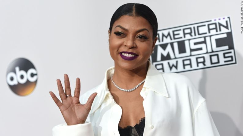 La actriz y cantante estadounidense Taraji P. Henson durante la alfombra roja.