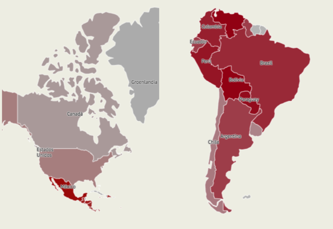 INFOGRAFÍA: las cifras de inseguridad en Latinoamérica