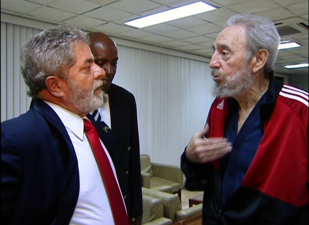 15 de enero de 2008 | Lula da Silva (izquierda) y Fidel Castro (derecha) durante una reunión.