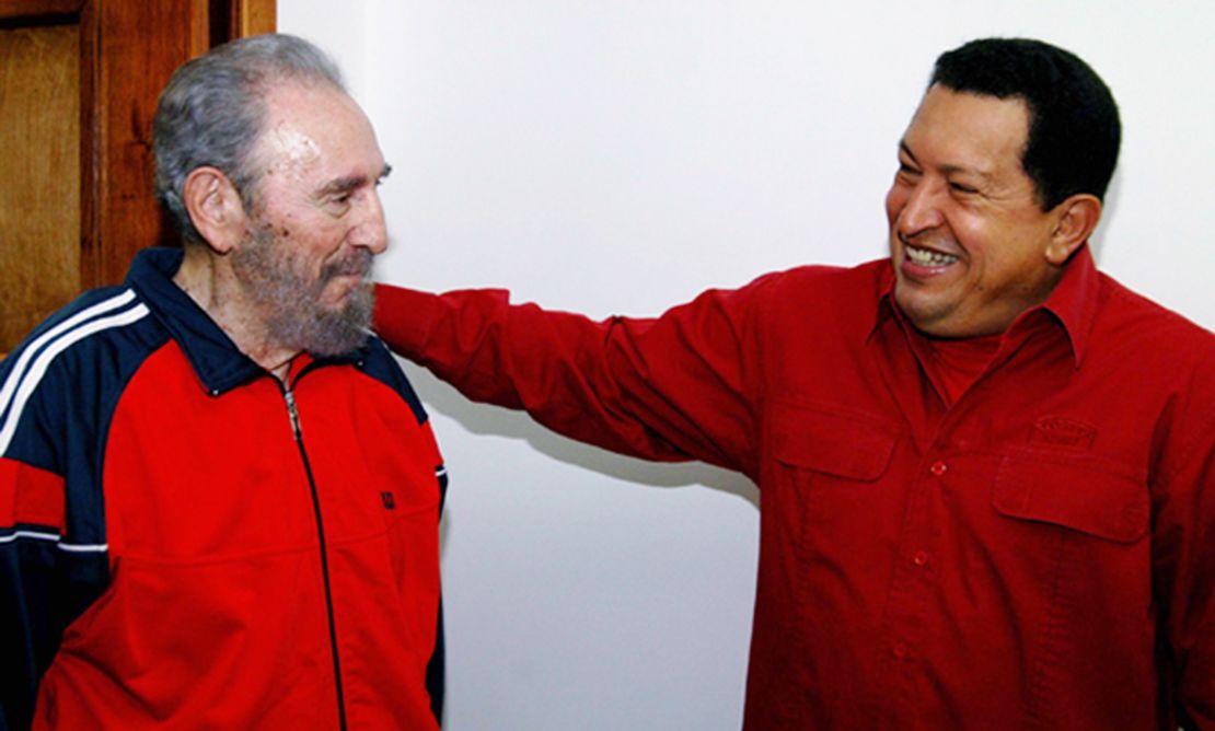 Fidel Castro y Hugo Chávez en 2007.